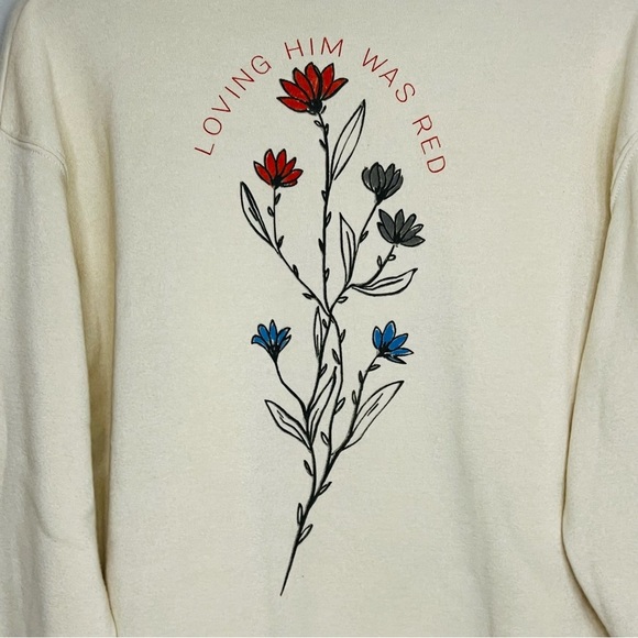 Taylor Swift Loving Him Was Red pullover Crewneck sweatshirt size medium - Picture 7 of 7